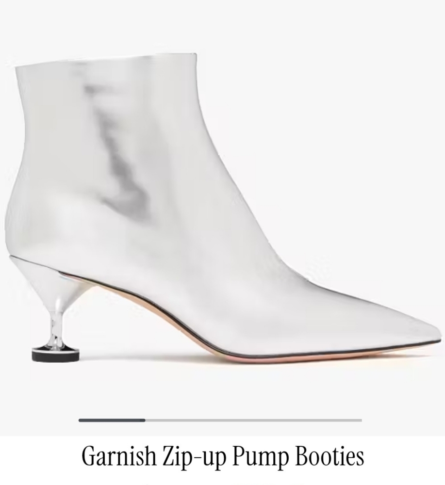 Kate Spade Metallic Silver Ankle Booties